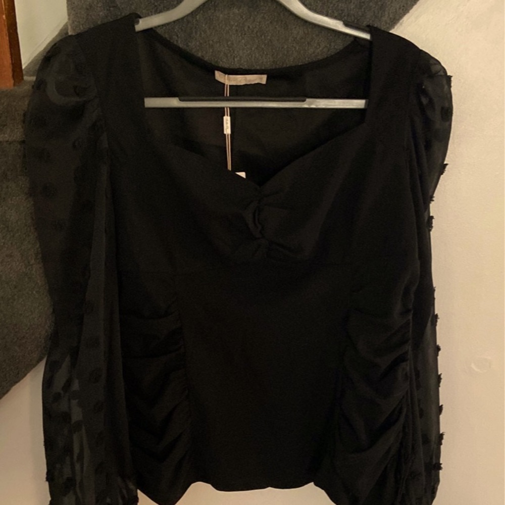 New with tags black dressy blouse in XL by Belle Poque